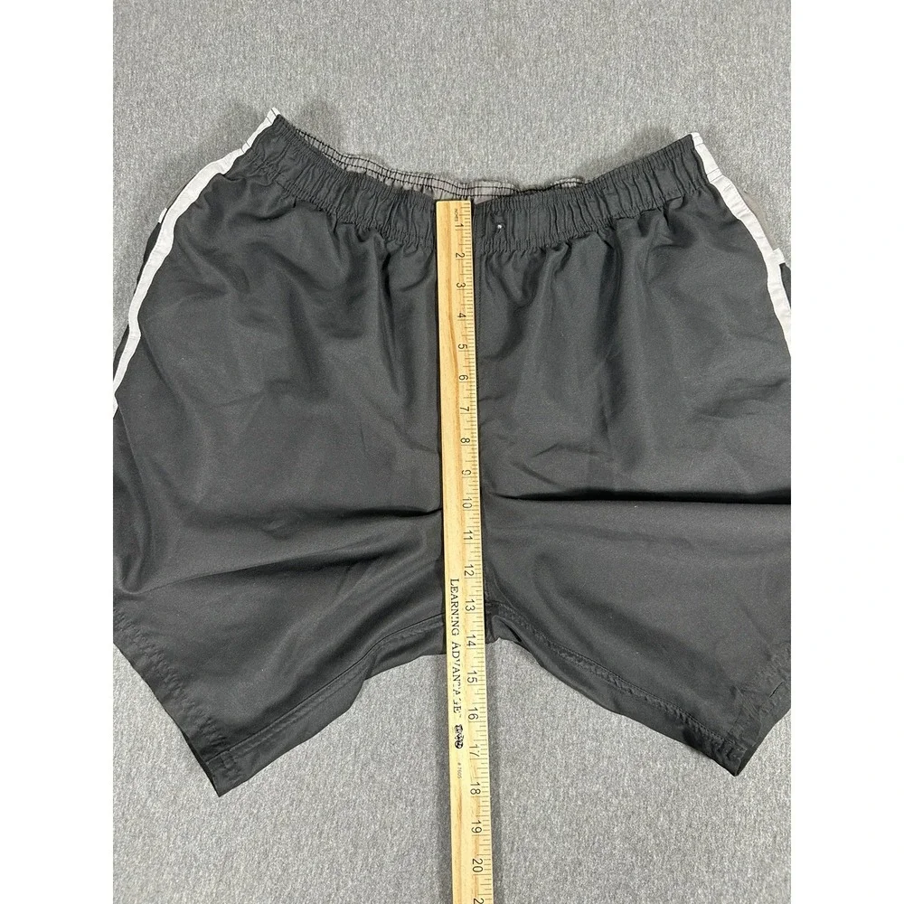 Nike Men's Black Gray Colorblock Mesh Lined Swim Trunks Size XL